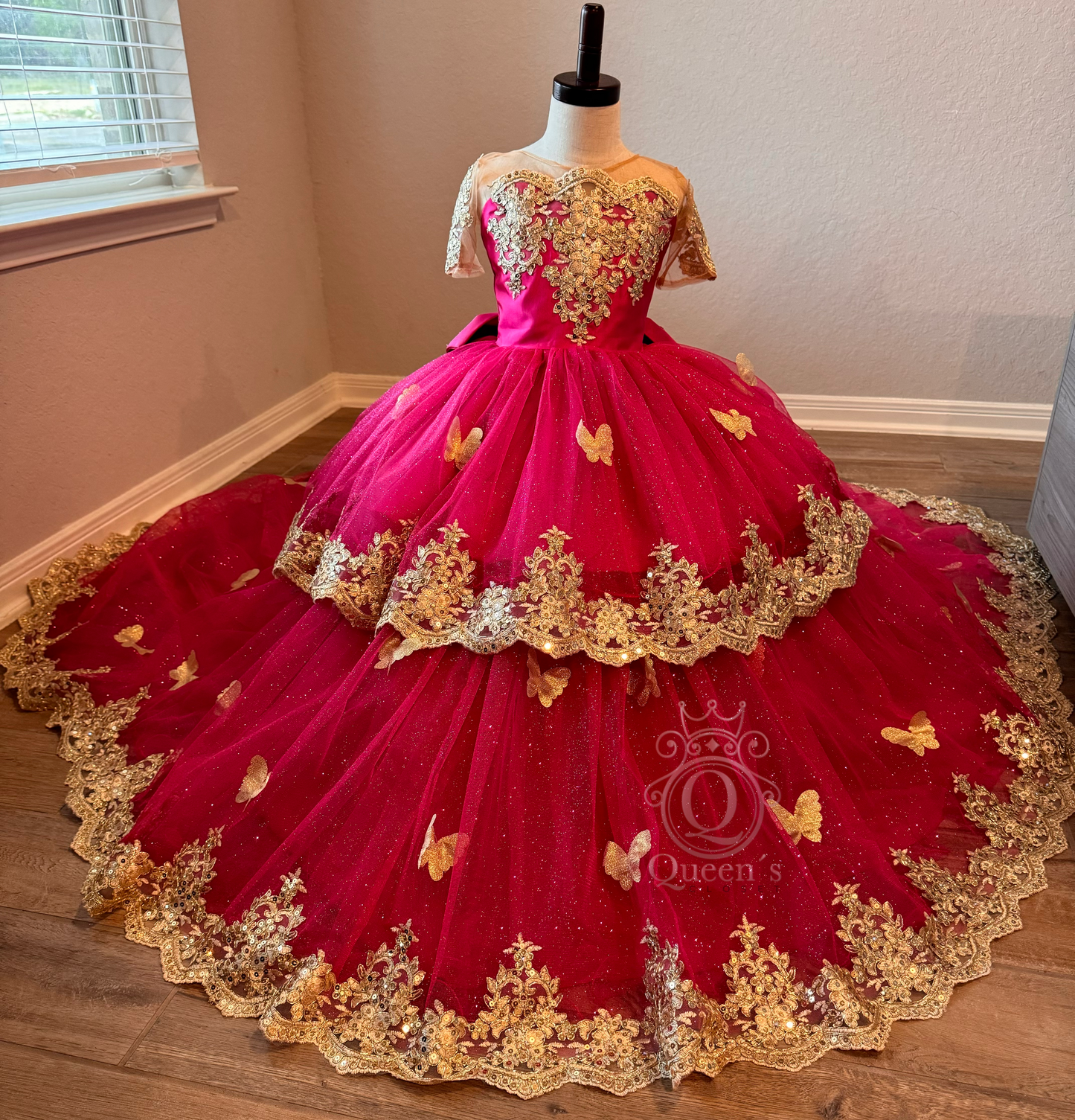 Mia Removable 2 Pieces with Butterflies Hot Pink