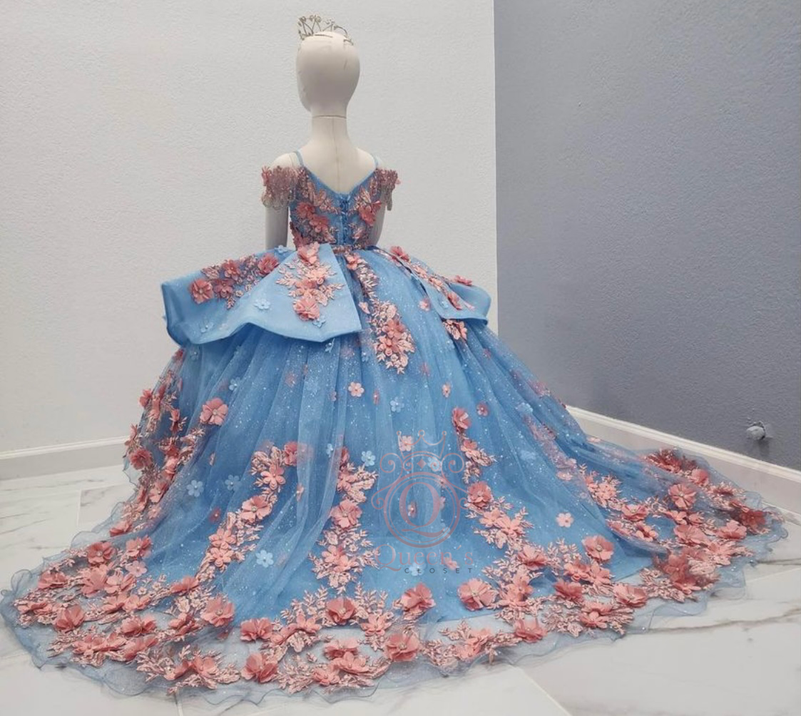 Fiorella Blue & Pink Removable 2 Pieces