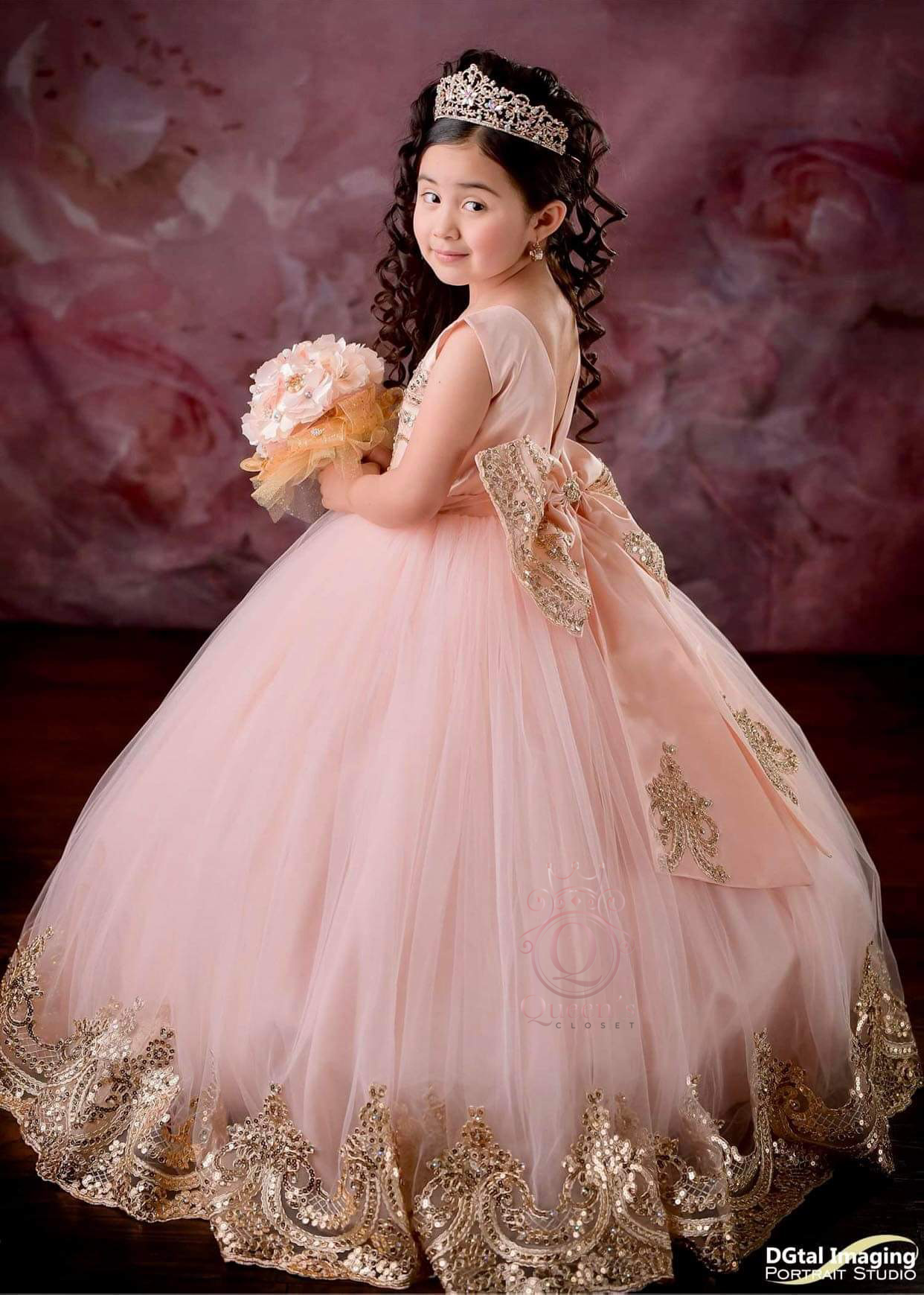 Kendra Package (Dress, Petticoat, Bouquet, Crown) Queens Closet