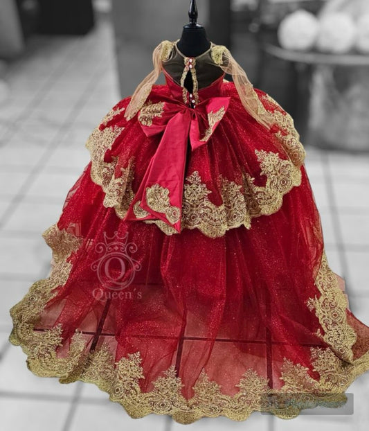 Alexia Removable 2 Pieces Package (Dress, Petticoat, Bouquet, Crown)