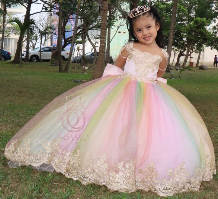 Dalya Multicolor Package (Dress, Petticoat, Bouquet, Crown)