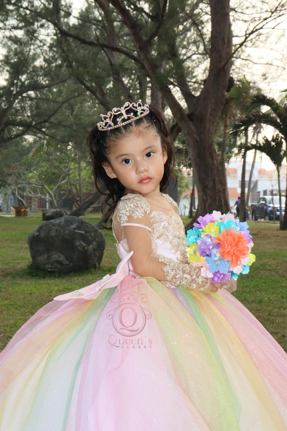 Dalya Multicolor Package (Dress, Petticoat, Bouquet, Crown)