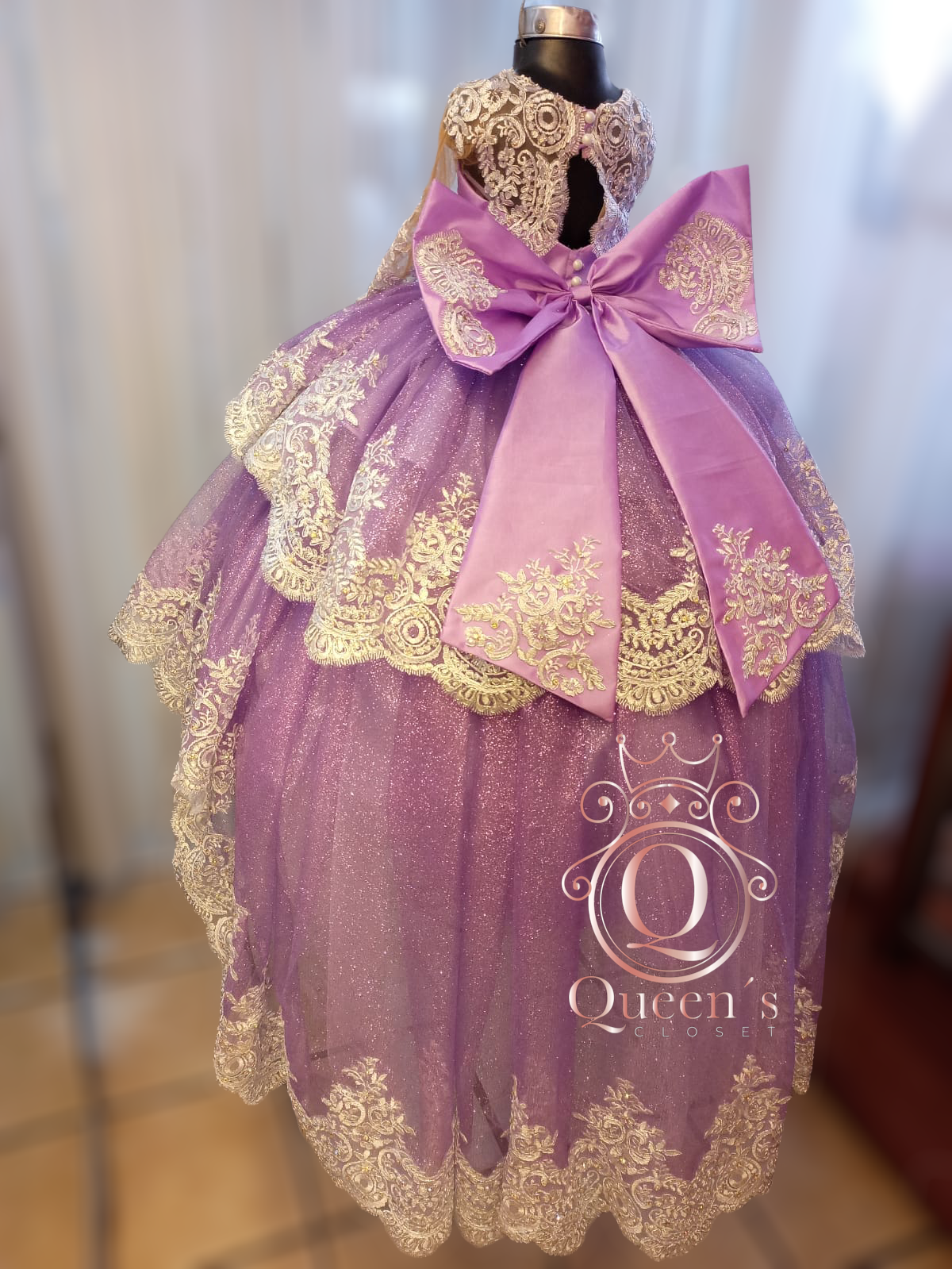 Alexia Removable 2 Pieces Package (Dress, Petticoat, Bouquet, Crown)
