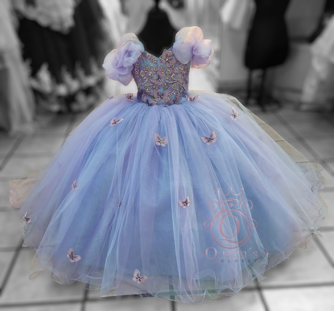 Cinderella Butterflies Package (Dress, Petticoat, Bouquet, Crown)